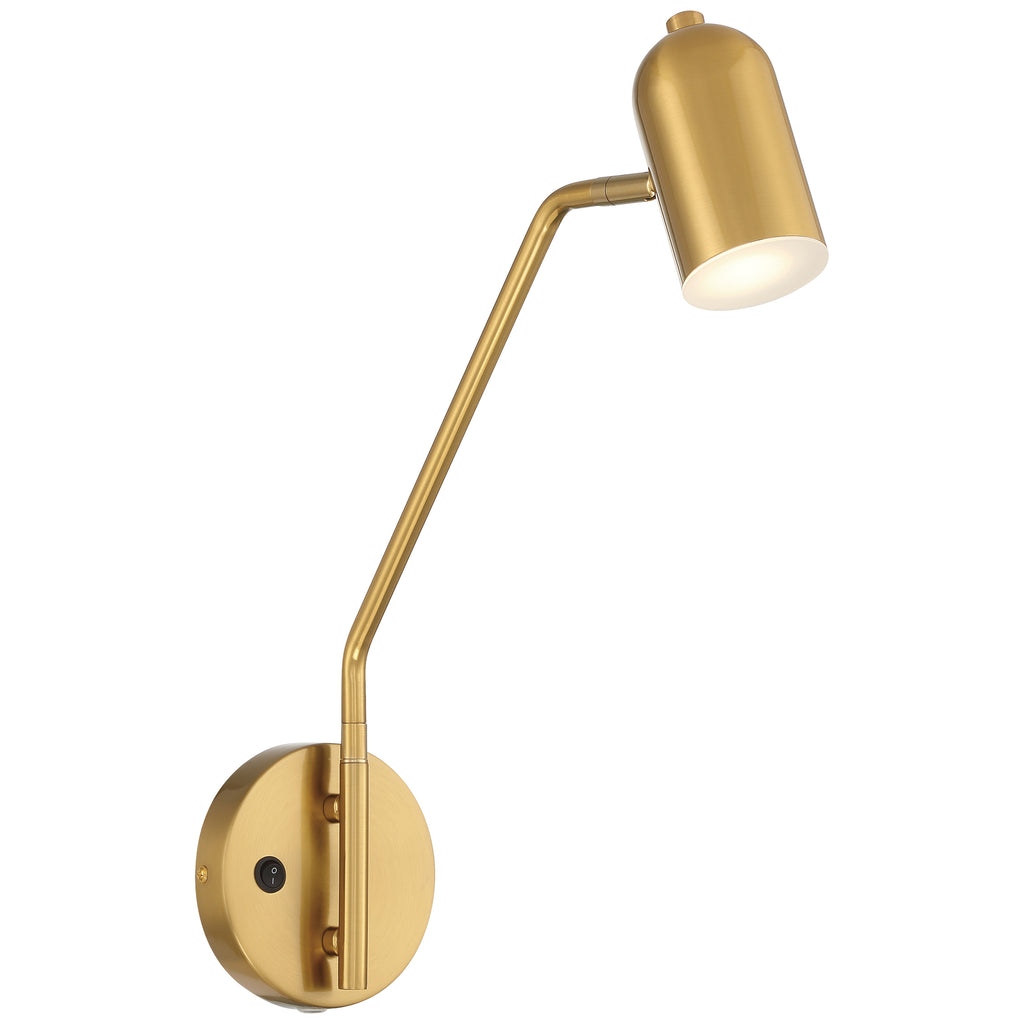 Lizbo LED Reading Light, Antique Brushed Brass