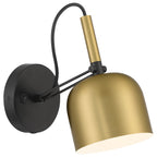 Porto LED Reading Light, Antique Brushed Brass with Black