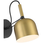 Porto LED Reading Light, Antique Brushed Brass with Black