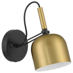 Porto LED Reading Light, Antique Brushed Brass with Black