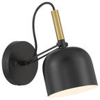 Porto LED Reading Light, Black with Antique Brushed Brass