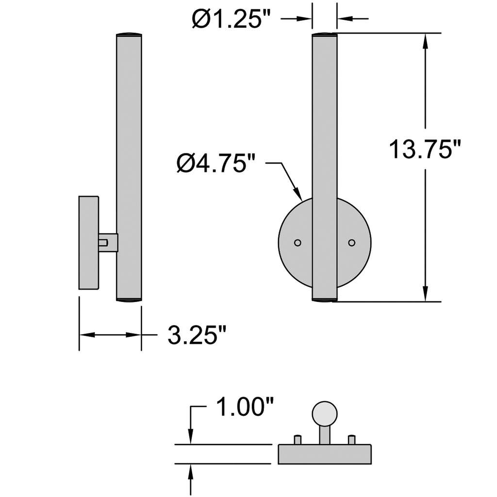Access Lighting Pipeline LED Wall Sconce, Matte Black, image 8