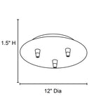 Access Lighting Unijack 120v Input 12v Output Three-Port Round Canopy, image 2