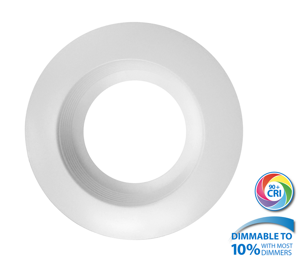 10W LED Recessed Fixture (DCR), White