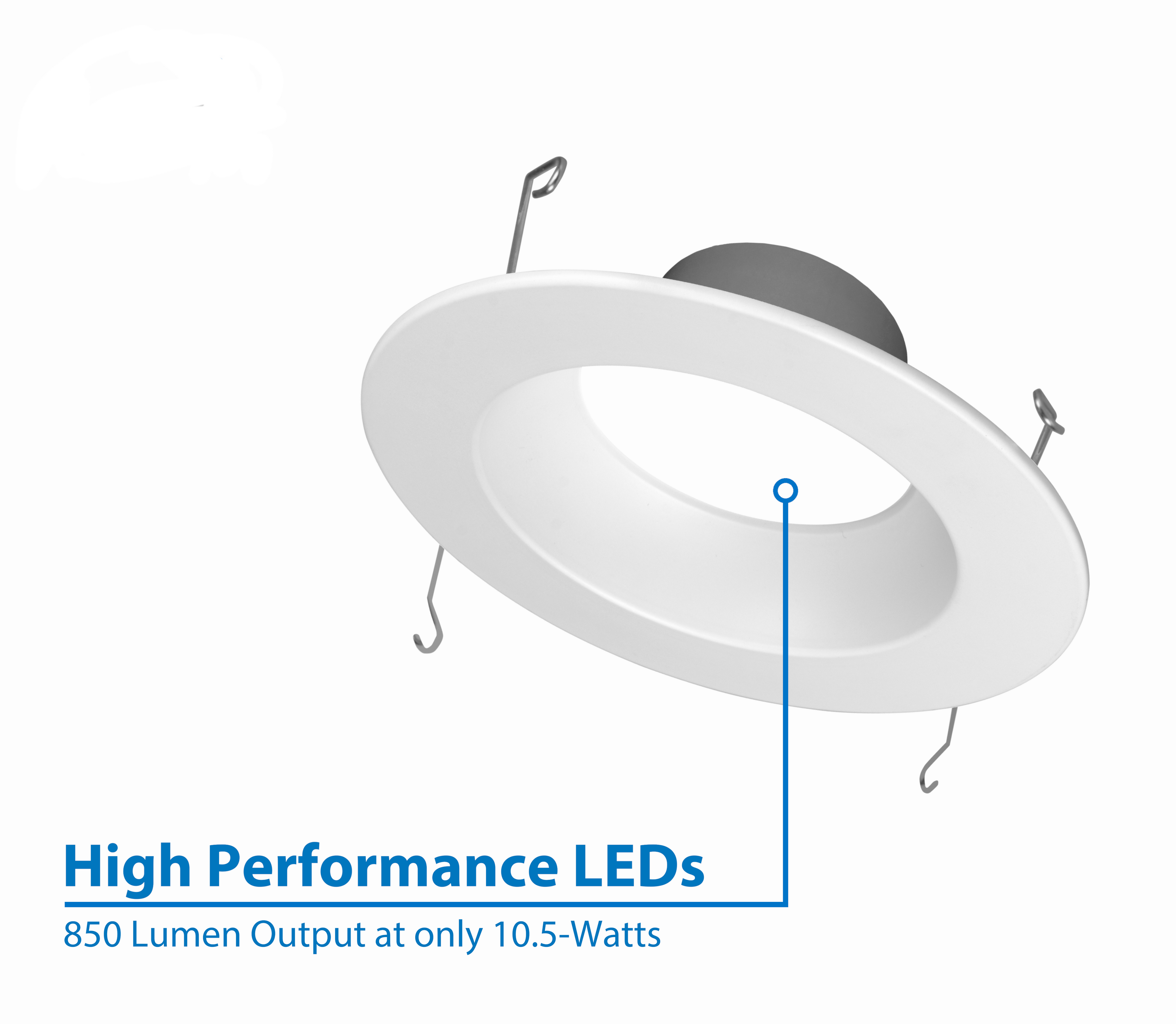 10W LED Recessed Fixture (DCR), White