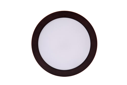 The GradeONE 18W LED Surface Downlight features a dark brown outer rim and a white center, shown against a plain white background.