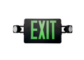 GradeONE 3W LED Exit Sign & Emergency Light Combo — Black