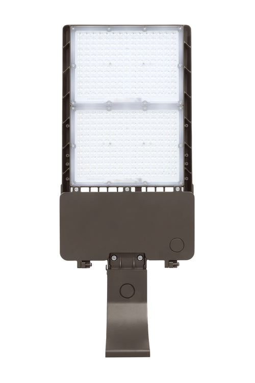GKOLED 300W LED Area Light — Type IV with a rectangular metal housing and mounting bracket, shown against a white background, facing forward.
