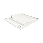 The GKOLED 30W Selectable LED Recessed Panel — 2x2 is shown facing down, highlighting its back panel, mounting brackets, and exposed wiring.
