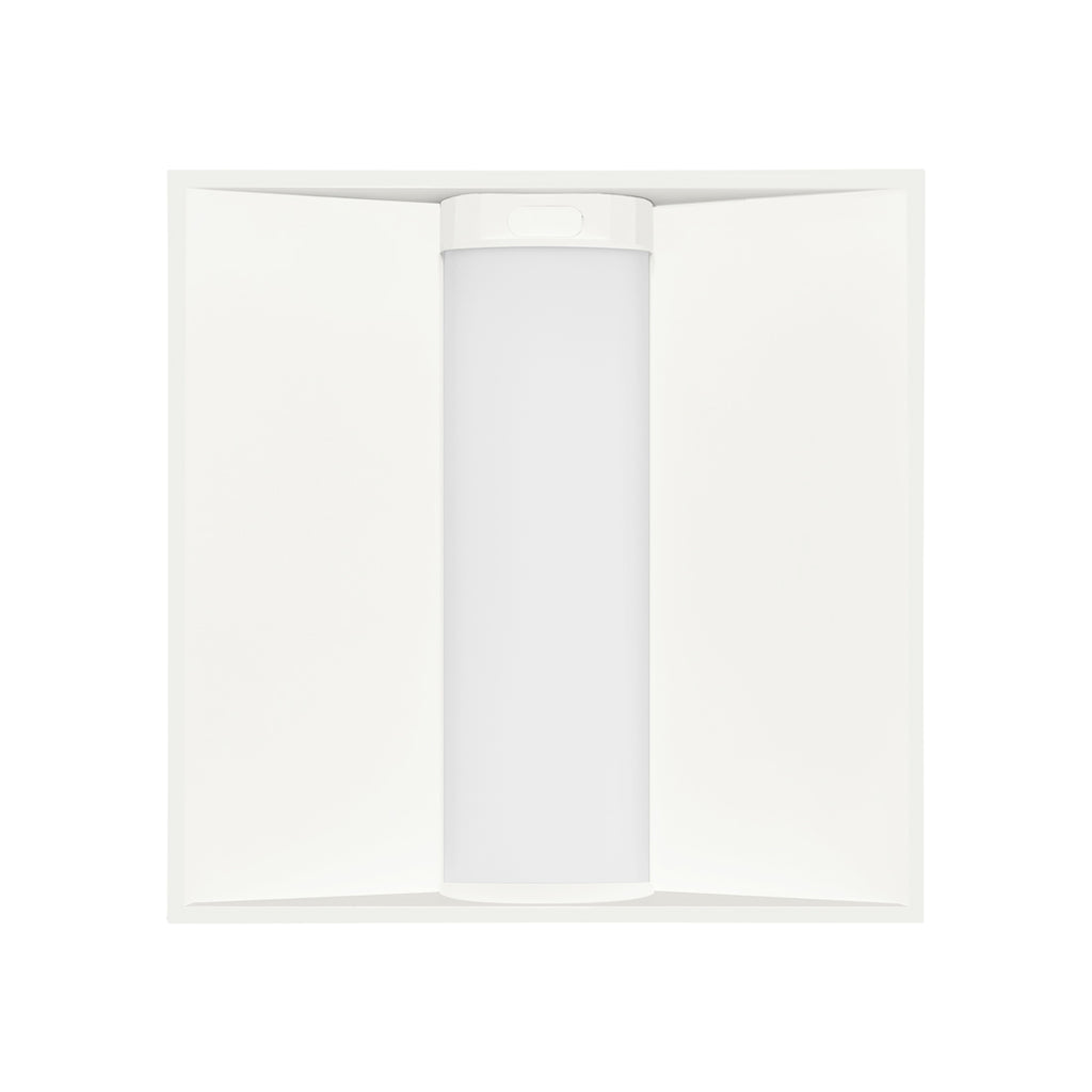The GKOLED 30W Selectable LED Recessed Panel — 2x2 features a square design with a central cylindrical diffuser and angled side panels, displayed against a plain white background.