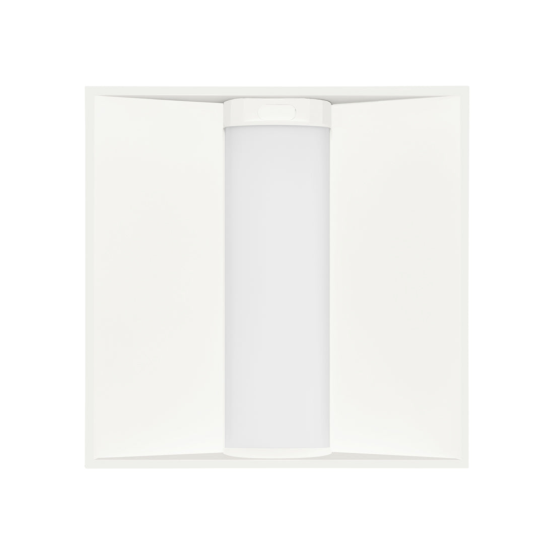 The GKOLED 30W Selectable LED Recessed Panel — 2x2 features a square design with a central cylindrical diffuser and angled side panels, displayed against a plain white background.