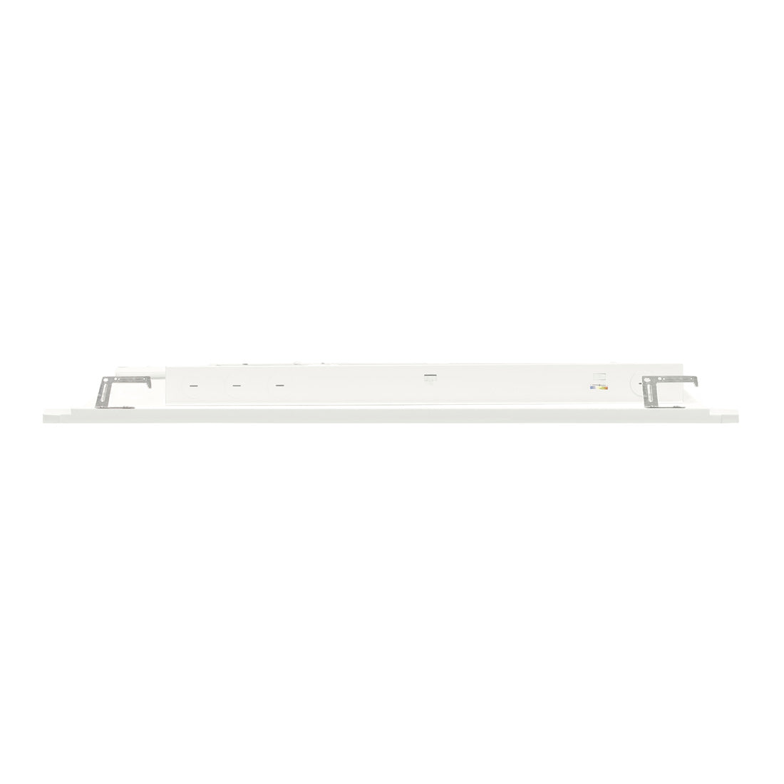 A side view of the GKOLED 30W Selectable LED Recessed Panel — 2x2, a white rectangular flat panel ceiling light fixture, displayed against a plain white background.