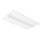 GKOLED 35W Selectable LED Recessed Panel — 2x4, rectangular white ceiling fixture featuring a curved, recessed center, shown at an angle against a white background.