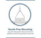 129W LED Suspended Fixture, Medium (HML1), 4000K, White, 18,138 lm