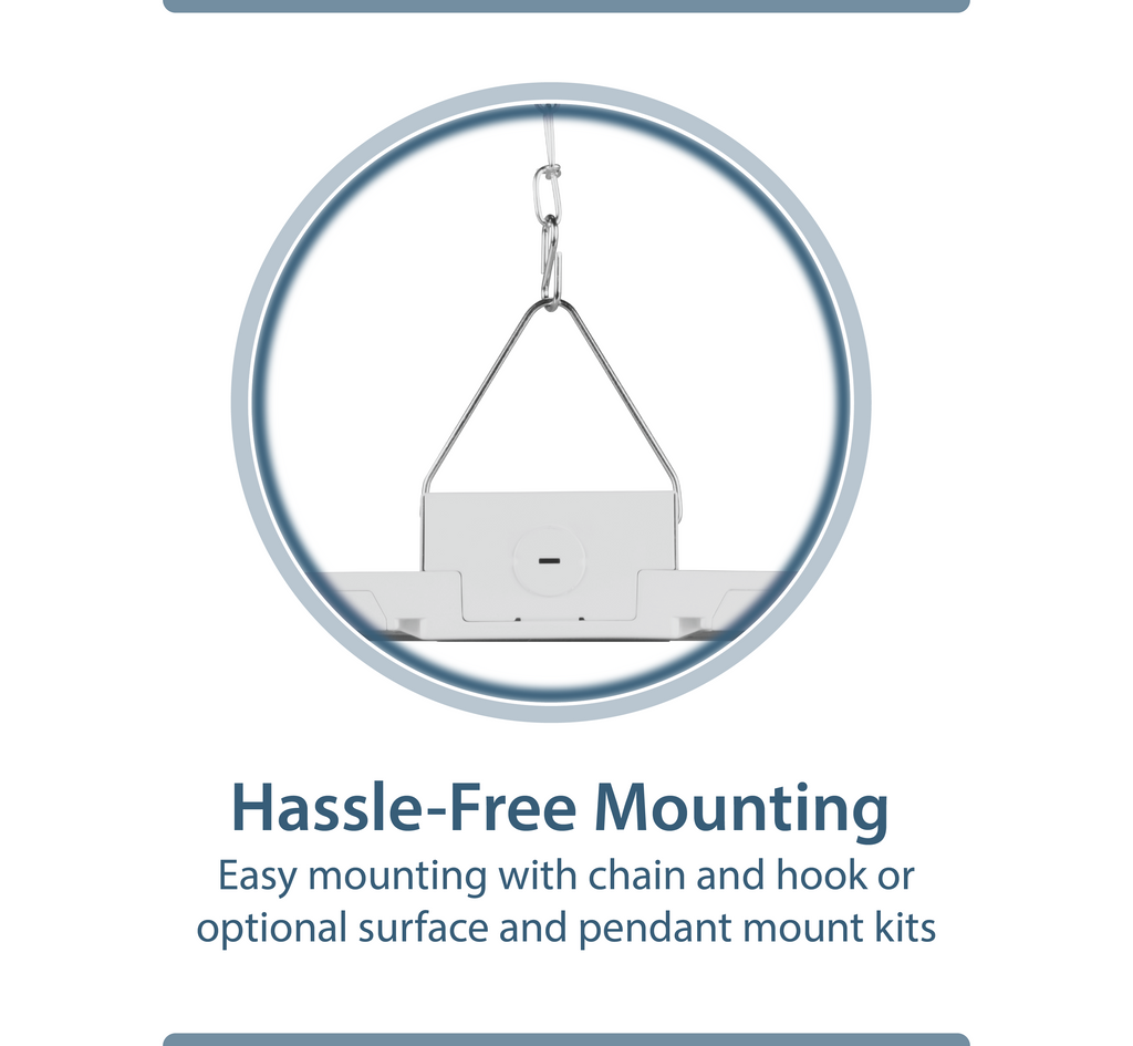459W LED Suspended Fixture, Medium (HML1), 5000K, White, 66,850 lm
