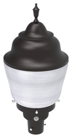 GradeONE 70W Selectable LED Acorn Post-Top — Type V — Black Cap