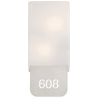 Décor 2 Light Indoor LED Address Light with Braille, Brushed Steel