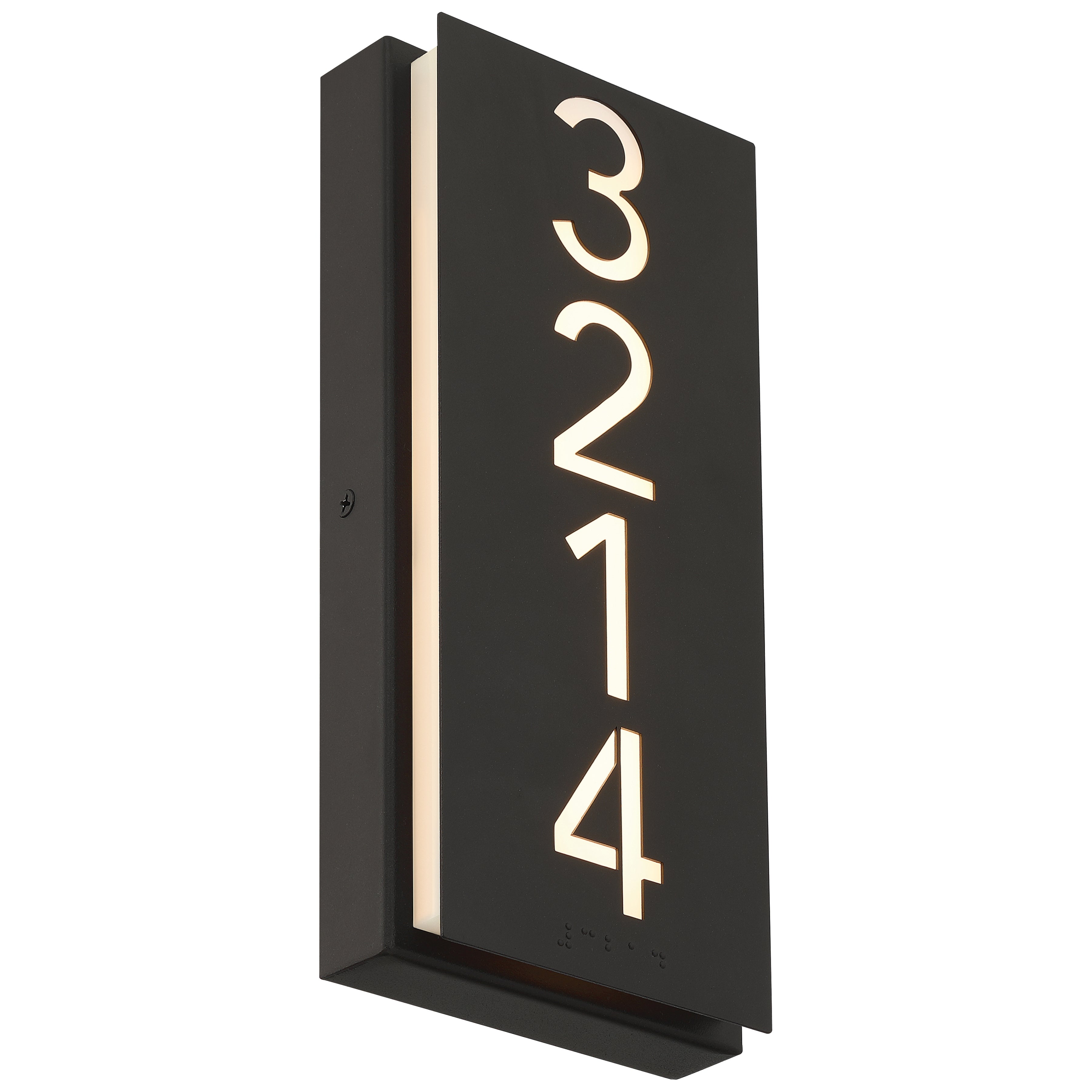 Numero Braille Indoor LED Address Light with Braille