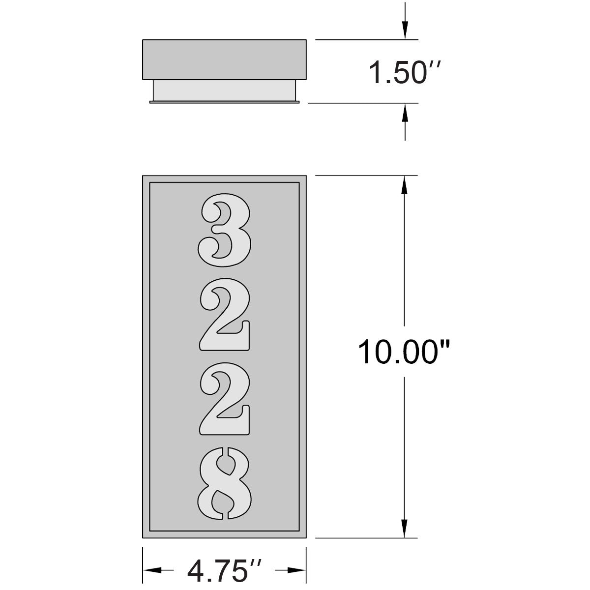 Access Lighting Numero Indoor LED Address Light, image 8