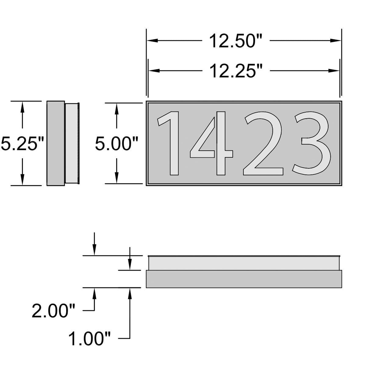 Access Lighting Numero Wet Outdoor LED Address Light, image 9